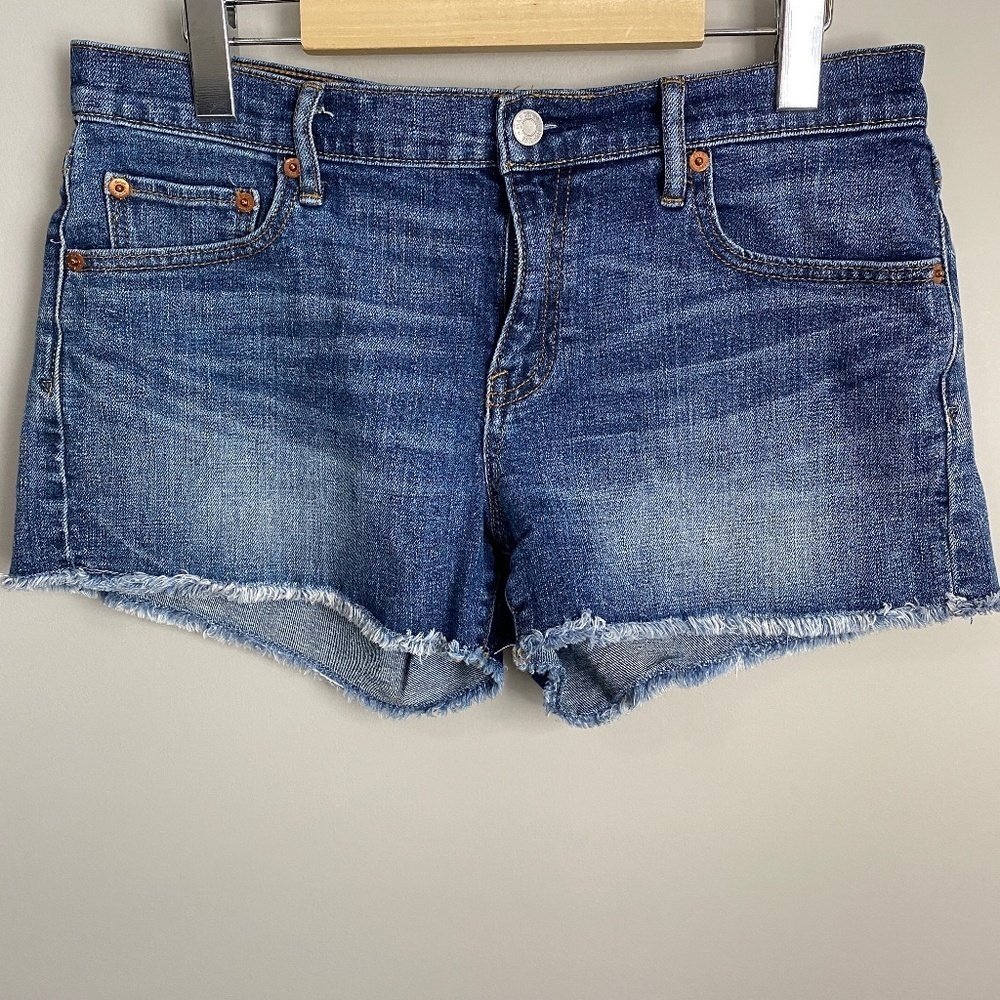 GAP 1969 Women's Standard Wash Denim Cut-off Jean Shorts Size 28